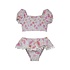 Flap Happy Flamingo Love UPF 50 Gemma 2PC Smocked Pom Pom Swimsuit
