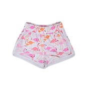 Flap Happy Flamingo Love UPF 50 Morgan Retro Swim Shorts