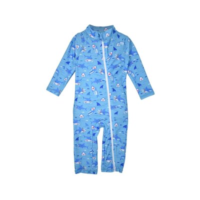 Flap Happy Snorkeling Sharks UPF 50 Long Surf Swimsuit