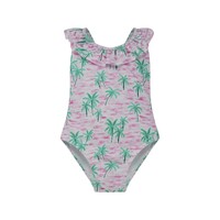 Flap Happy Artsy Palms Pink UPF 50 Mindy Cross-Back Swimsuit