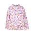 Flap Happy Flamingo Love UPF 50 Ruffle Rash Guard Swim Top