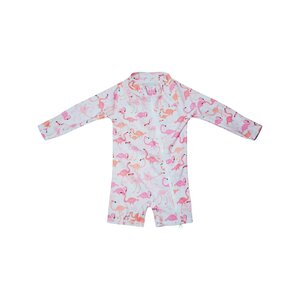 Flap Happy Flamingo Love UPF 50 Shortie Surf Swimsuit