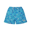Flap Happy Snorkeling Sharks UPF 50 Wesley Swim Trunks w/ Mesh Liner