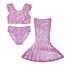 Flap Happy Pixie Scales Pink UPF 50 Mermaid 3PC Swim Set