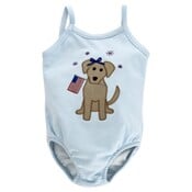 Bailey Boys Patriotic Pup Girls One Piece