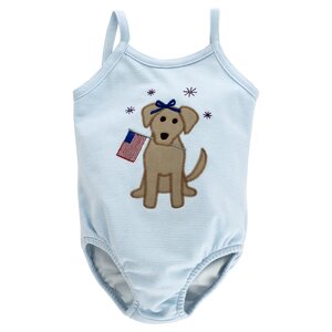 Bailey Boys Patriotic Pup Girls One Piece