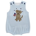 Bailey Boys Patriotic Pup Knit Infant Bubble