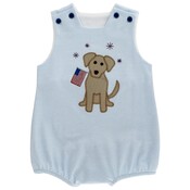 Bailey Boys Patriotic Pup Knit Infant Bubble