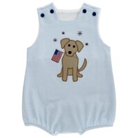 Bailey Boys Patriotic Pup Knit Infant Bubble