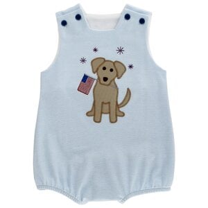 Bailey Boys Patriotic Pup Knit Infant Bubble