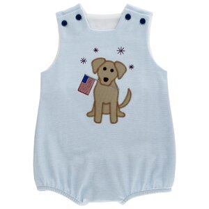 Bailey Boys *PRE-ORDER*Patriotic Pup Knit Infant Bubble