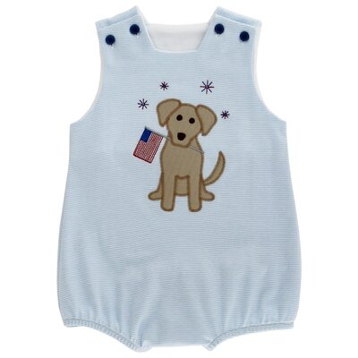Bailey Boys Patriotic Pup Knit Infant Bubble