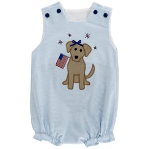 Bailey Boys *PRE-ORDER*Patriotic Pup Girls Knit Infant Bubble