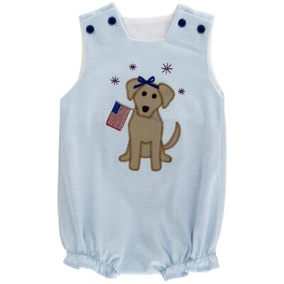 Bailey Boys Patriotic Pup Girls Knit Infant Bubble