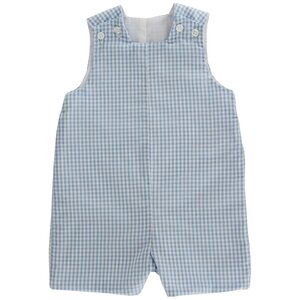 Bailey Boys *PRE-ORDER*Light Blue Check John John Short w/ Tab