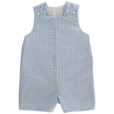 Bailey Boys Light Blue Check John John Short w/ Tab