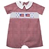 Vive La Fete 4th July Smocked Red Medium Check Boys Bubble