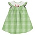 Vive La Fete Golf Cart Smocked Lime Big Check Angel Wing Bishop Dress