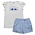Vive La Fete Whales Smocked White Blouse and Shorts Set Girl