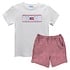 Vive La Fete 4th of July Smocked White Tee and Short Boy Set