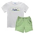 Vive La Fete Golf Smocked WhiteTee and Short Boy Set