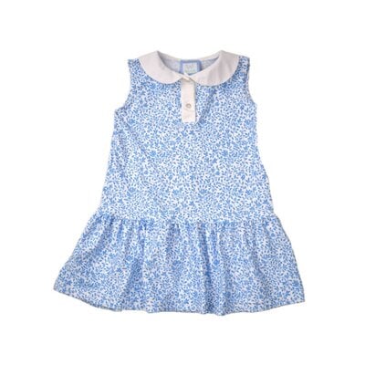 Funtasia, Too Blue Floral Polo Dress
