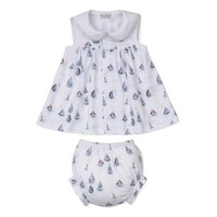 Kissy Kissy *PRE-ORDER*Red, White & Blue Regatta Printed Dress Set