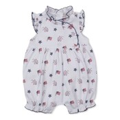 Kissy Kissy *PRE-ORDER*Star Spangled Freedom Printed Ruffled Short Playsuit