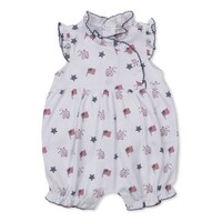 Kissy Kissy *PRE-ORDER*Star Spangled Freedom Printed Ruffled Short Playsuit