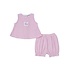 Kissy Kissy Whale Pods Pink Terry Stripe Sunsuit Set