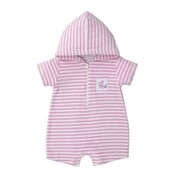 Kissy Kissy Whale Pods Pink Terry Stripe Romper