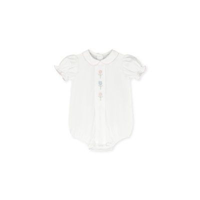 Lullaby Set Classic White w/Flowers Pique Bluebonnet Bubble