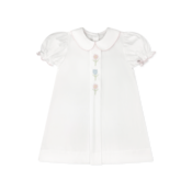 Lullaby Set Classic White w/Flowers Pique Bluebonnet Dress