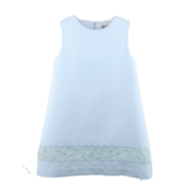 Luli & Me Blue Pique A-line Dress