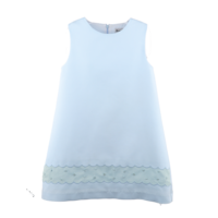 Luli & Me Blue Pique A-line Dress