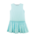 Luli & Me Turquoise Fil a Fil Smocked Dress