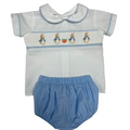 Lulu Bebe Peter Rabbit Smocked Boy Diaper Set