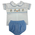 Lulu Bebe Peter Rabbit Smocked Boy Diaper Set