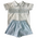 Lulu Bebe Classic Lt Blue Smocked Short Set