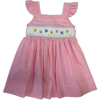 Lulu Bebe Butterfly Smocked Waist Flutter Dress