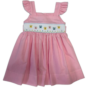 Lulu Bebe Butterfly Smocked Waist Flutter Dress