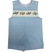 Lulu Bebe Airplane Smocked Shortall