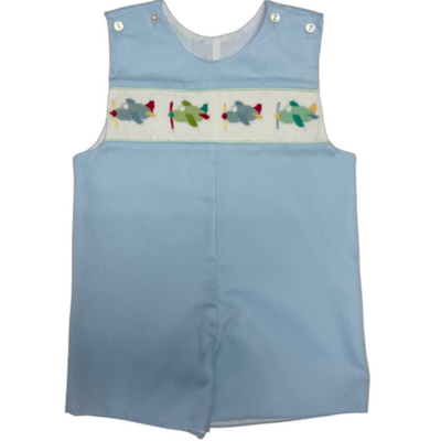 Lulu Bebe Airplane Smocked Shortall