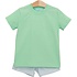 Trotter Street Kids Shepherd Short Set Light Blue Stripe/Mint