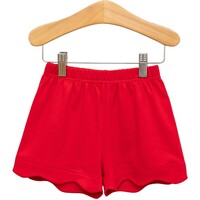 Trotter Street Kids Scalloped Shorts Red