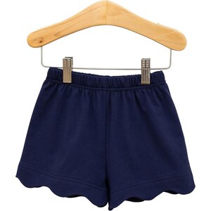 Trotter Street Kids Scalloped Shorts Navy