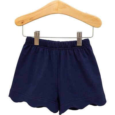 Trotter Street Kids Scalloped Shorts Navy