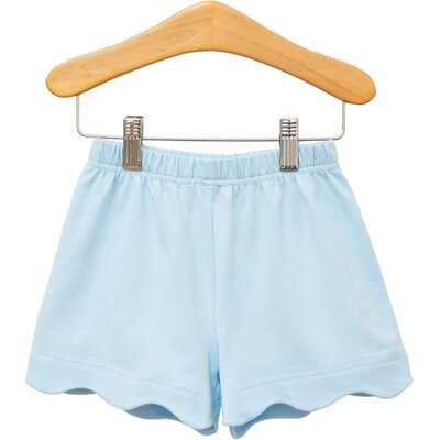 Trotter Street Kids Scalloped Shorts Light Blue
