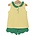 Trotter Street Kids Nora Short Set Yellow Stripe/Green