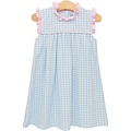 Trotter Street Kids Meredith Dress Light Blue Gingham/Light Pink Ruffle